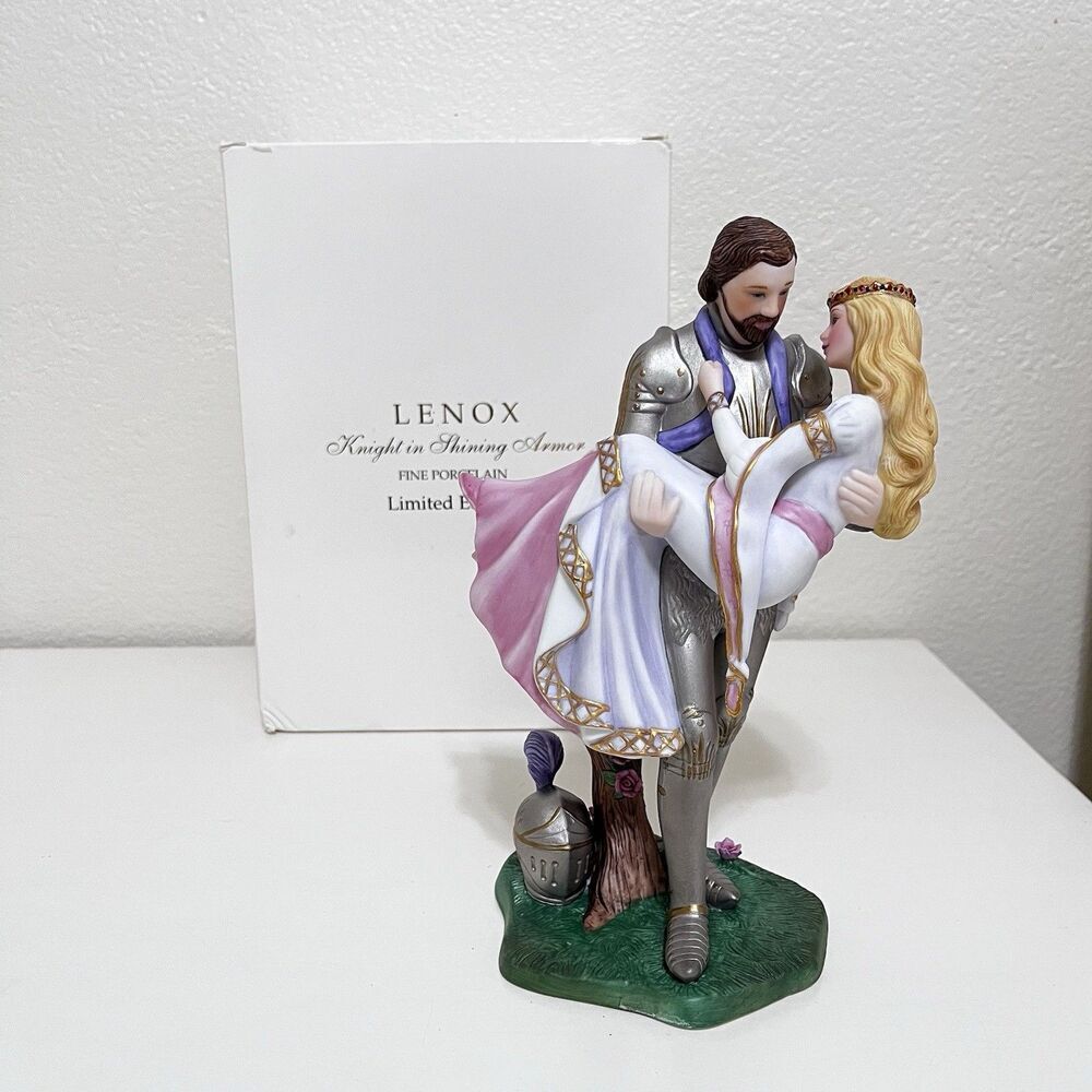 1995 LENOX Knight in Shining Armor Porcelain Figurine Limited Edition With Box